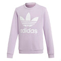 adidas Originals Kid's(Youth) Trefoil Crew Sweater - Purple Glow / White