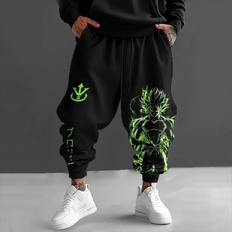 New 3D printed mesh breathable fashionable adult and children's street casual pants