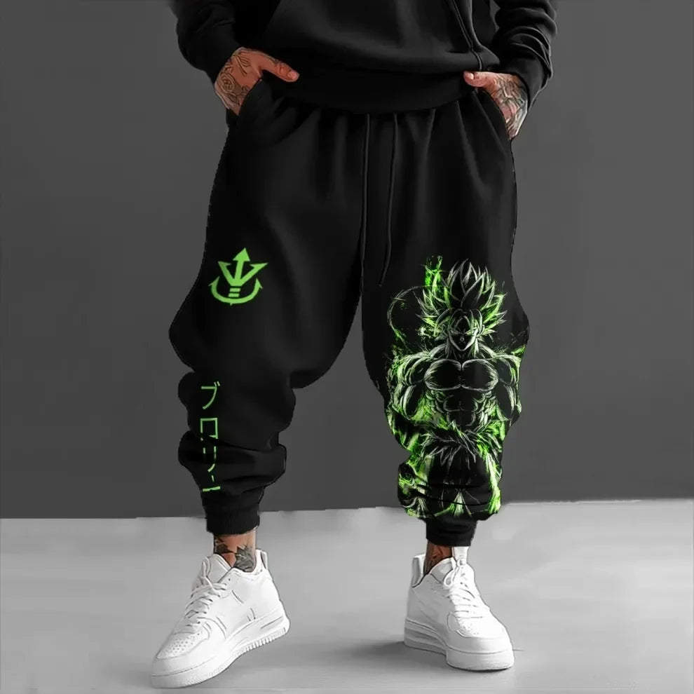 New 3D printed mesh breathable fashionable adult and children's street casual pants