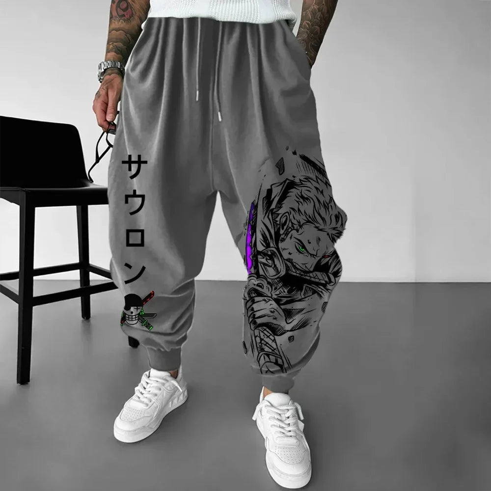 New 3D printed mesh breathable fashionable adult and children's street casual pants