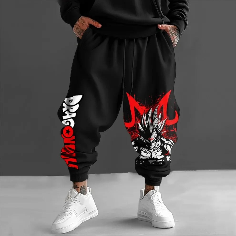 New 3D printed mesh breathable fashionable adult and children's street casual pants