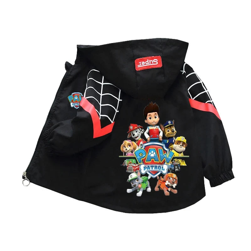 Autumn Children PAW Patrol Hoodie Jacket Coats Baby Girls Boys Cartoon Long Sleeved Zipper Windbreaker Kids Fashion Outerwear