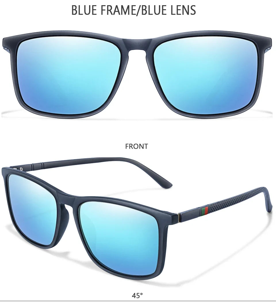 Luxury Square Vintage Polarized Cycling Sunglasses Men Women Fashion Travel Driving Fishing Sun Glasses Male Eyewear UV400