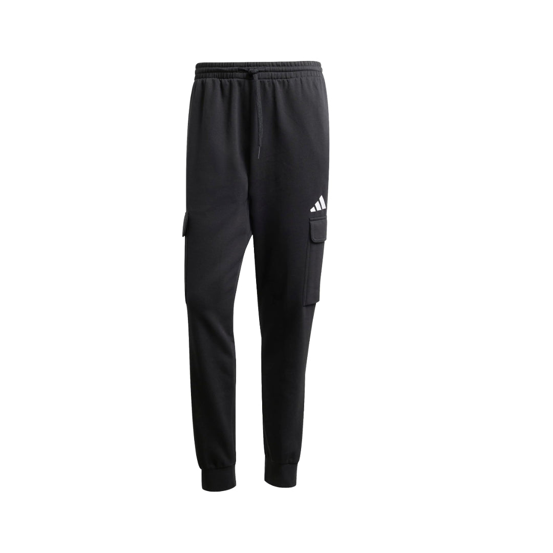 adidas Men's Essentials Feel Cozy Fleece Cargo Pants - Black