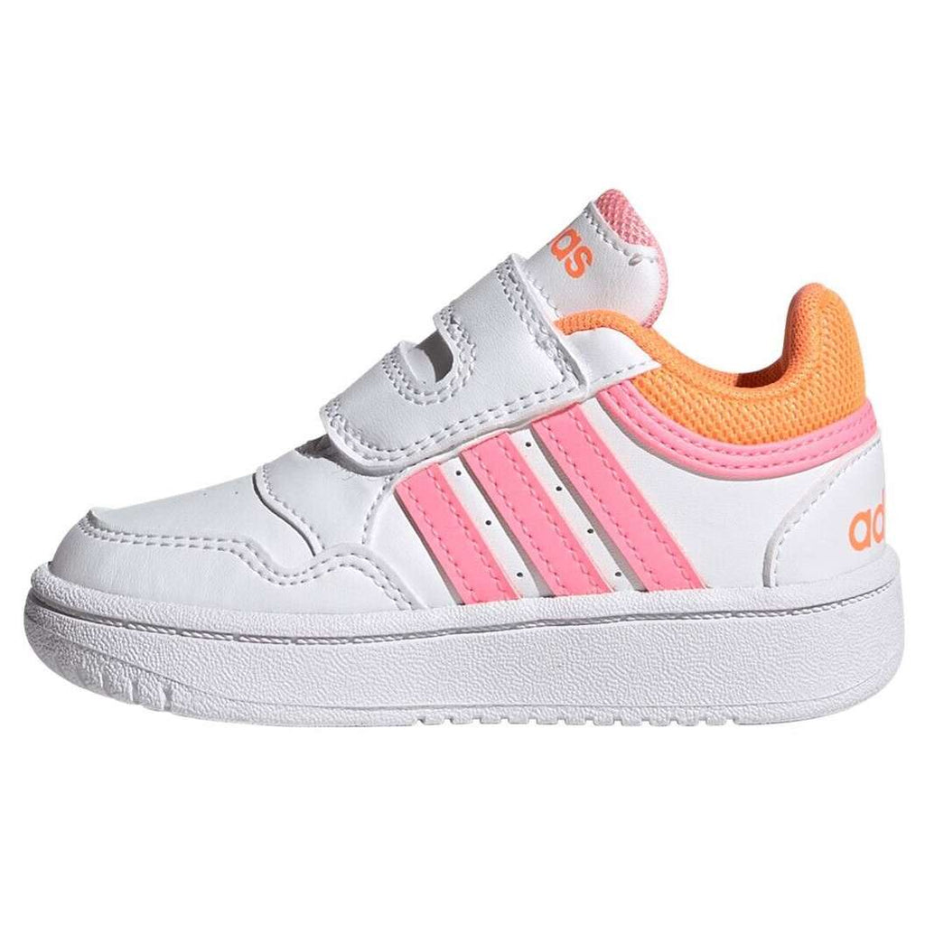 adidas Toddler Infant Hoops 3.0 CF White Pink