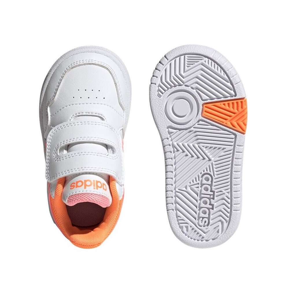 adidas Toddler Infant Hoops 3.0 CF White Pink
