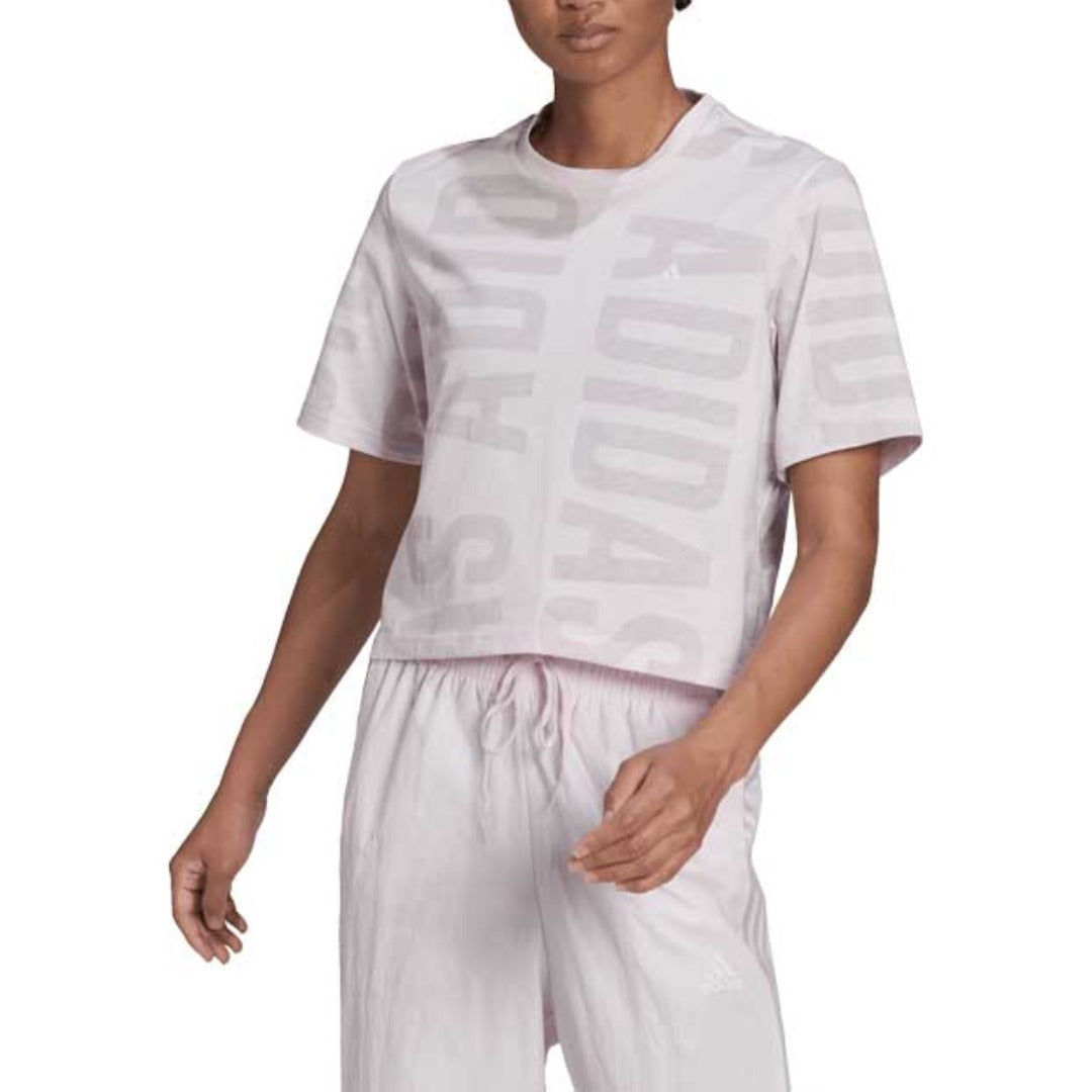 adidas Women's  BLUV Q2 Cropped Tee - Almost Pink