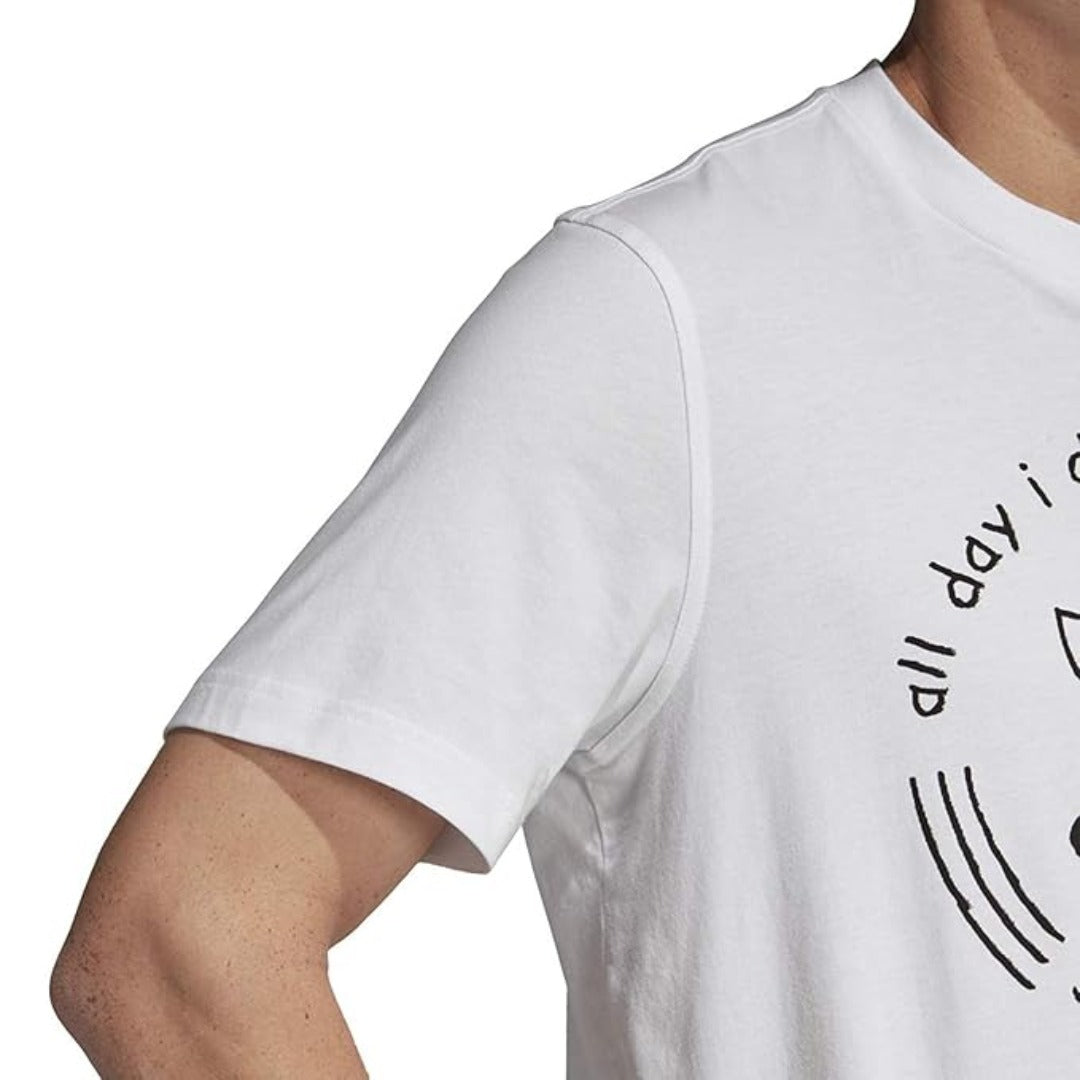 adidas Men's Originals Hand Drawn T-Shirt  - White
