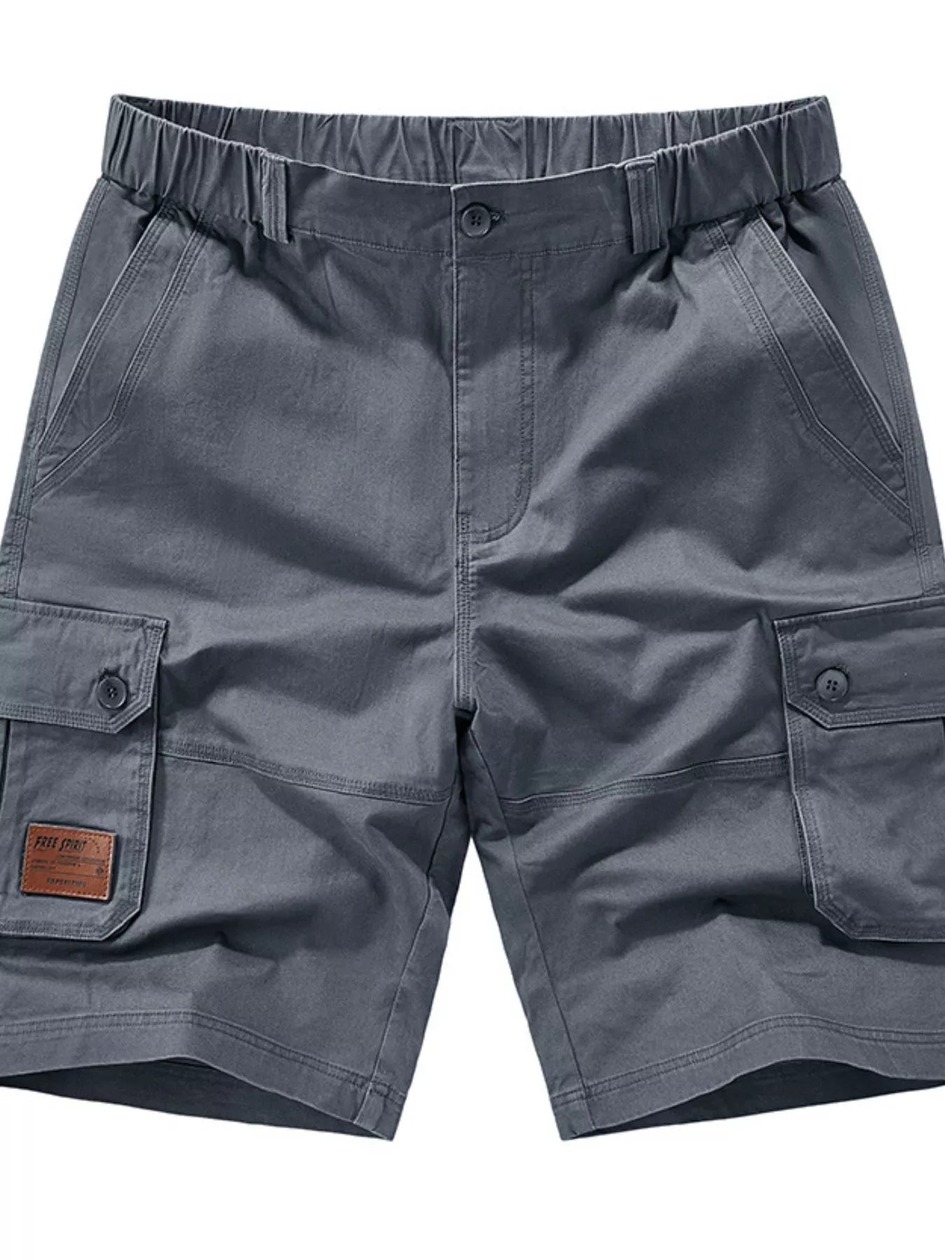 Men's Plus Size Pocketed Elastic Waist Shorts