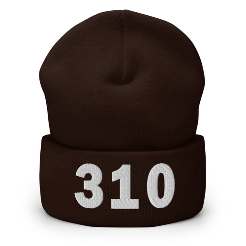 310 Area Code Cuffed Beanie