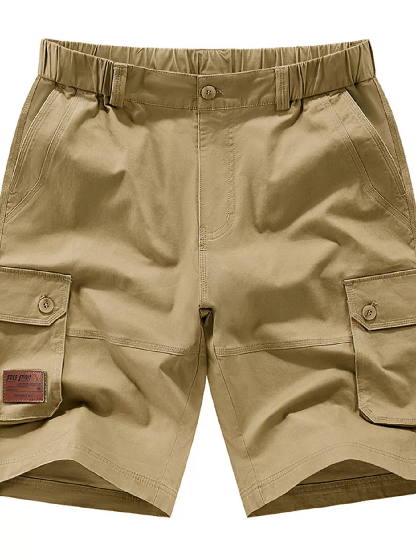 Men's Plus Size Pocketed Elastic Waist Shorts