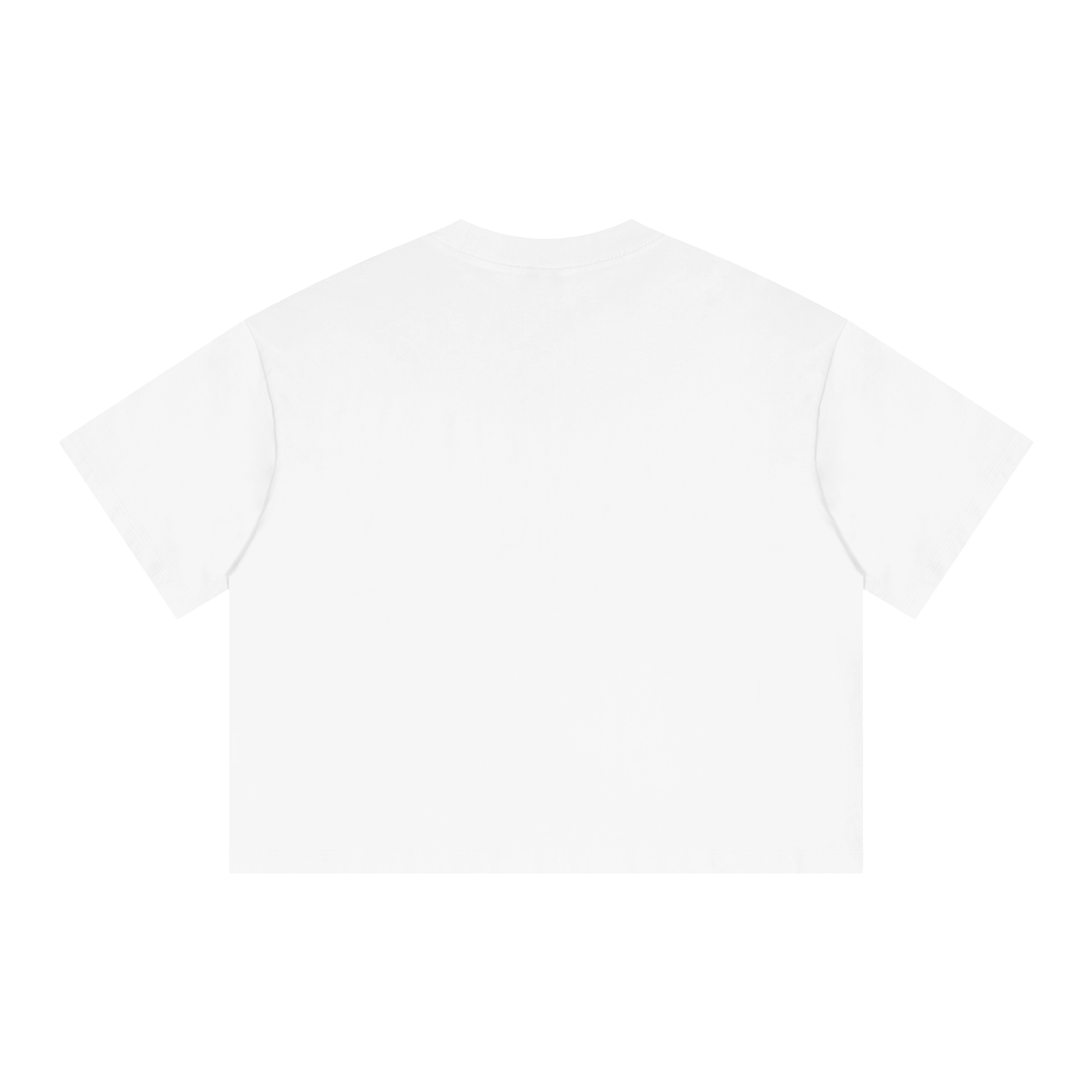 Deployed Streetwear Tee Y2k T-Shirt White Boxy Cropped 250GSM Summer Short Sleeve Crew Neck